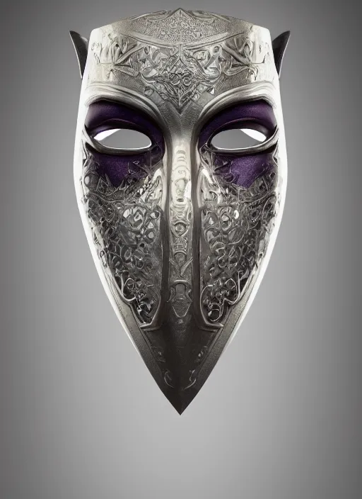 Prompt: textless hyper ornate wiccan photorealistic mask, highly detailed, lifelike, photorealistic, diffuse lighting, hdrp render, artstation, unreal 5, smooth, sharp focus, art by victoria frances