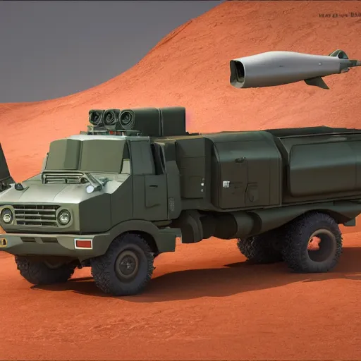 Image similar to HIMARS rocket launcher, Pixar Cars character concept artwork, 3d concept, high detail iconic character, 8k octane render