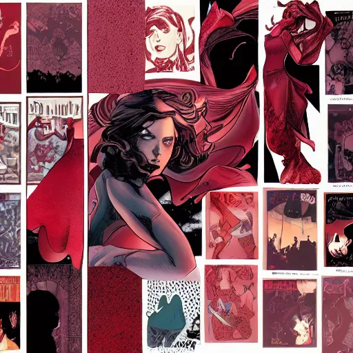 scarlet witch comic, illustrated by jason aaron,, Stable Diffusion