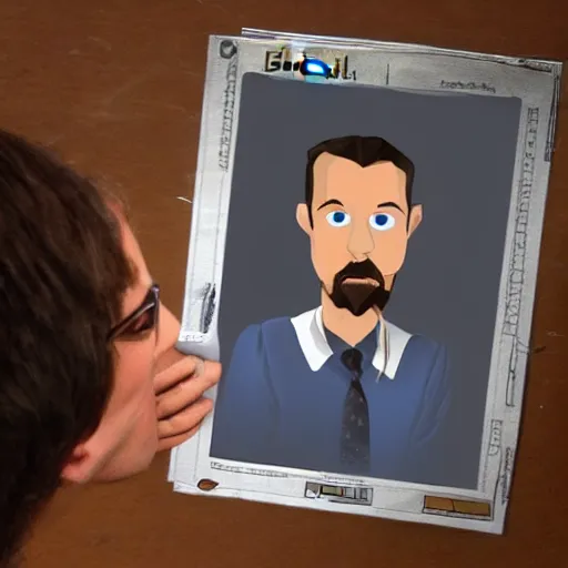 Image similar to portrait of flat!! eric!! from levi's commercial, puppet