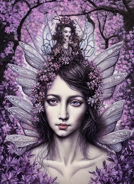 Image similar to Fairy goddess painting by Dan Hillier, trending on artstation, artstationHD, artstationHQ, 4k, 8k
