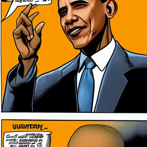 Prompt: obama as professor x, comic book art