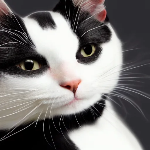 Image similar to tuxedo cat, juijitsu High Definition detail, 8K