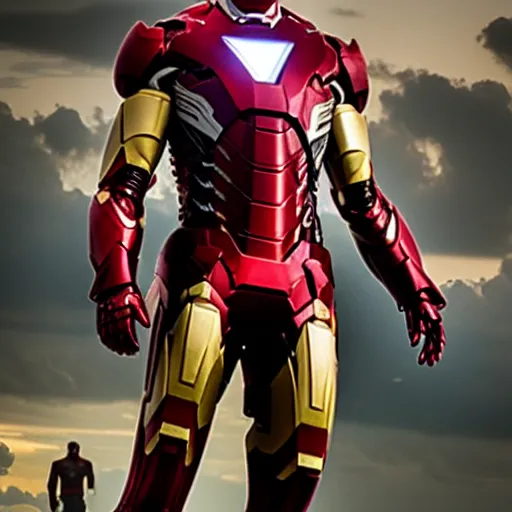 Image similar to film still of Joseph Gordon Levitt as iron man in new avengers film, 4k