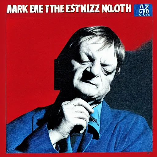 Image similar to mark e smith jazz album in the style of a 1 9 6 0 s blue note album cover