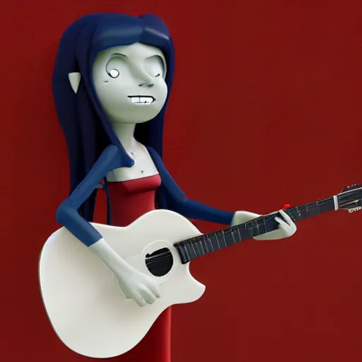 Prompt: 3D render of Marceline The Vampire from the series Adventure Time