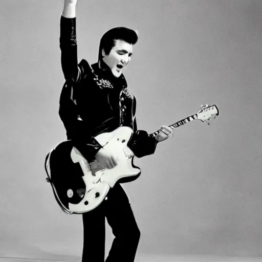 Prompt: elvis presley is a big ball