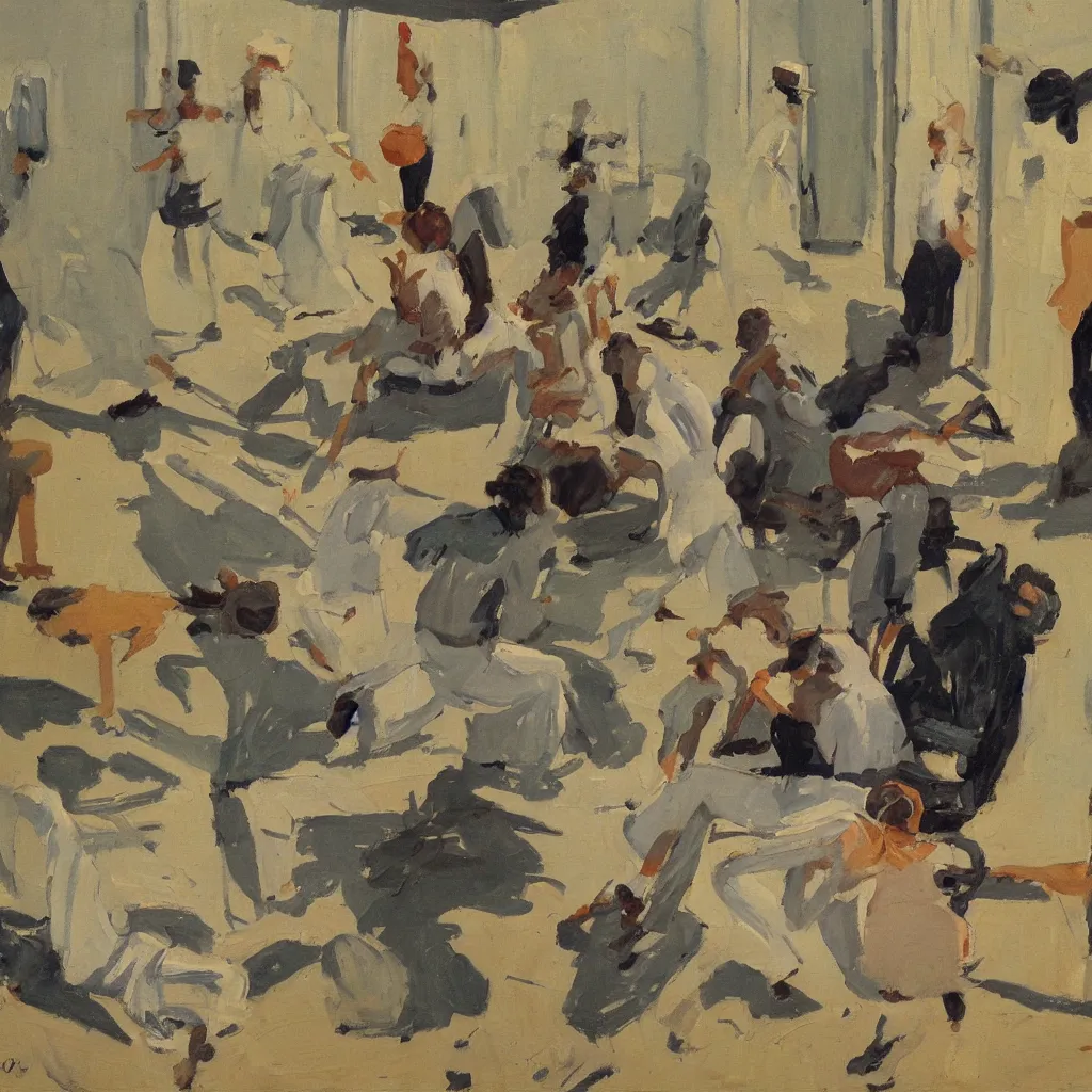 Image similar to The game by Fairfield Porter
