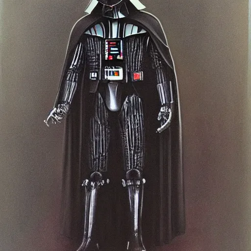 Image similar to darth vader, concept art by h r giger