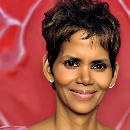 Image similar to halle berry face in a berry fruits