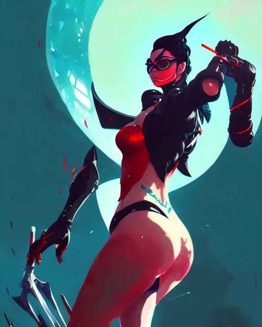 Image similar to a ultradetailed painting of vayne from league of legends by conrad roset, greg rutkowski and makoto shinkai trending on artstation