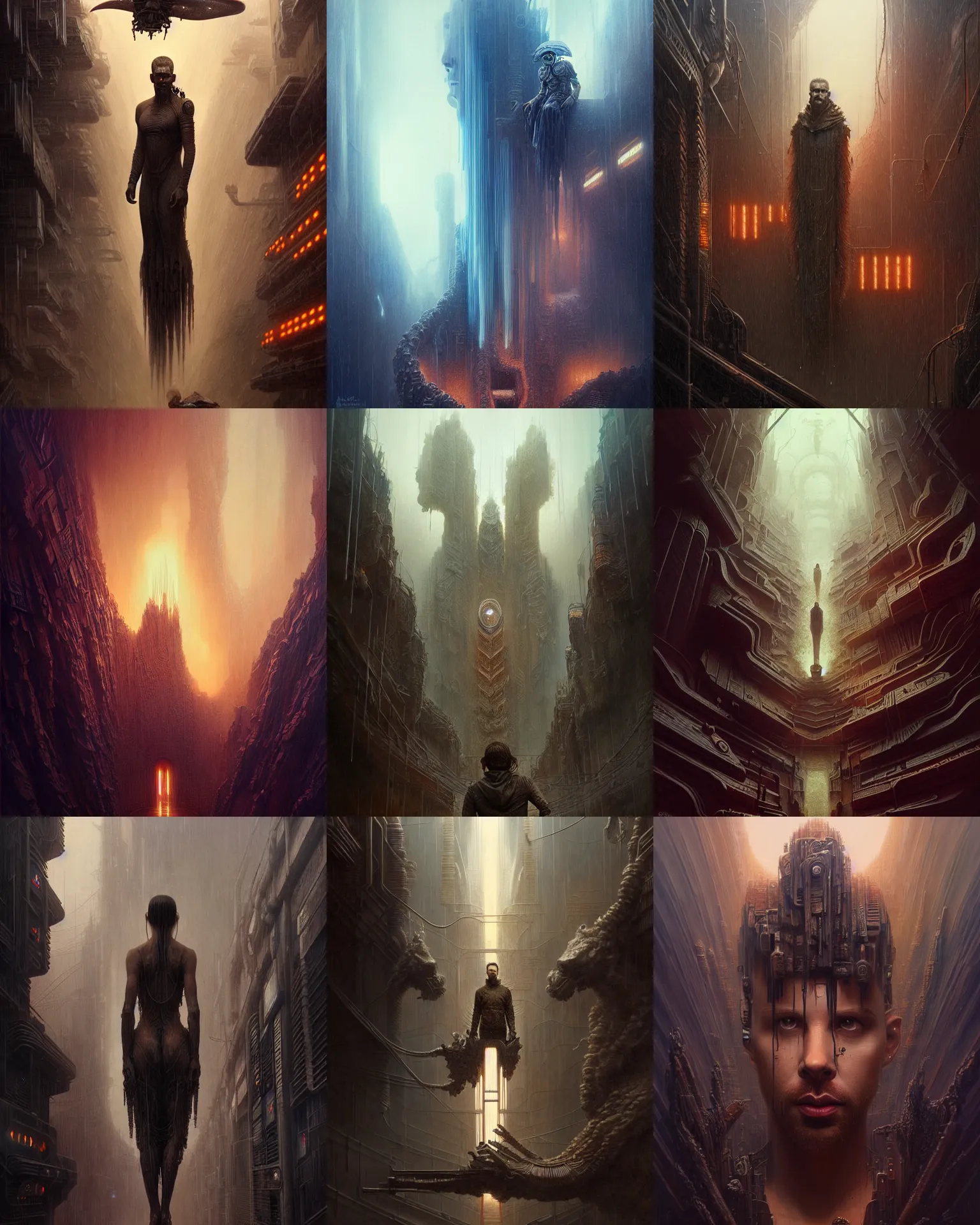 Prompt: the platonic ideal of niander wallace, blade runner 2 0 4 9 and god complex mandelbulb davinci, d & d, fantasy, ego death, detailed, intricate, hyperrealism, intense, scary, decay, art by artgerm and greg rutkowski