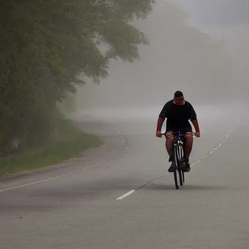 Image similar to photo of a whale riding a bicycle