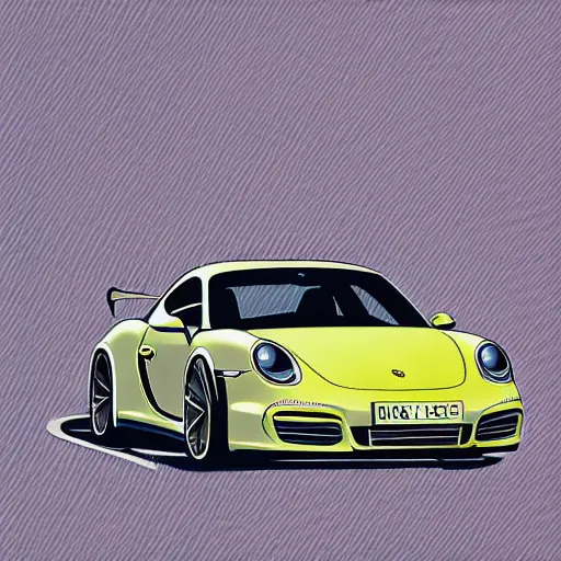 Image similar to abstract advertising illustration for porsche