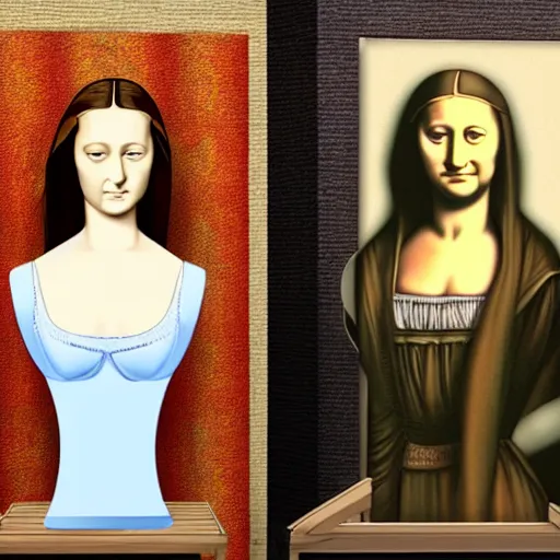 Image similar to monalisa mannequins