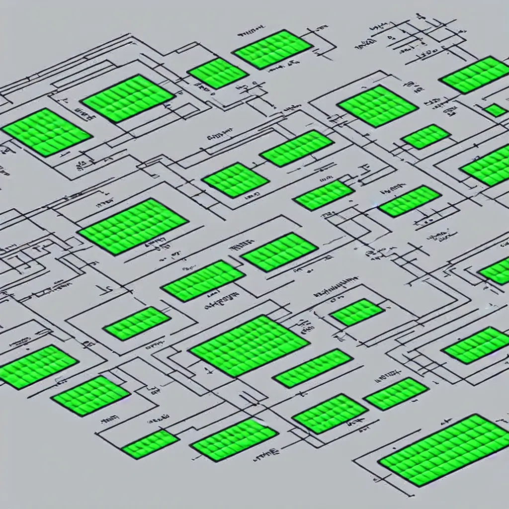 Image similar to a schematic for a factory designed to turn mobile phones into viable food for non viable humans. extra clean, hyper precise.