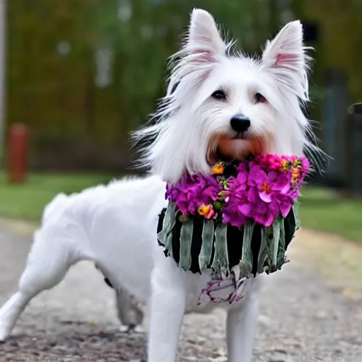 Image similar to flowerpunk dog