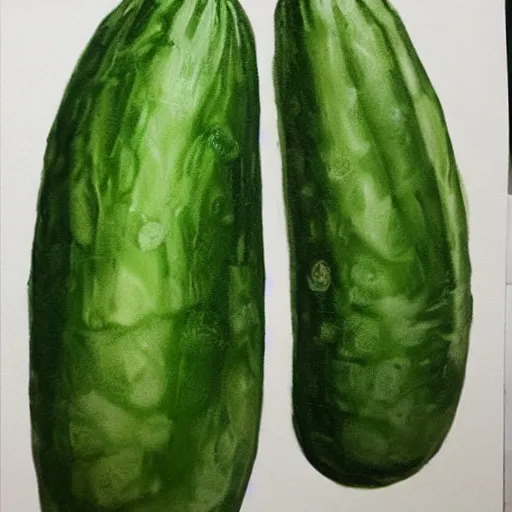 Prompt: Donald trump as a cucumber, trending on artstation, hyperrealism