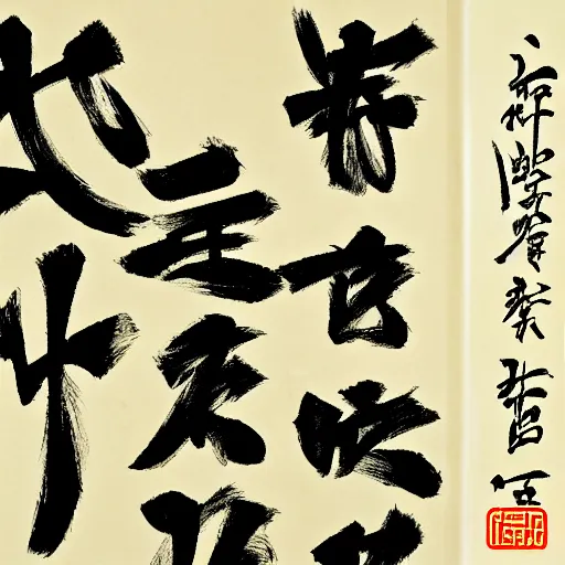Prompt: chinese calligraphy