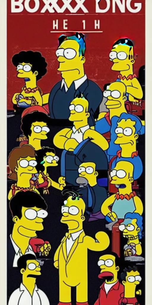 Image similar to boxing poster, the simpsons, hans moleman