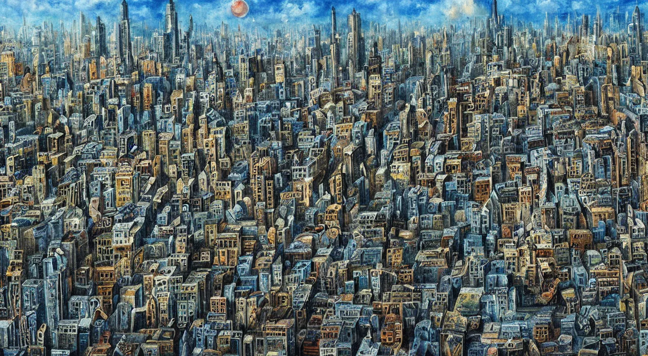 Image similar to a beautifully ultradetailed painting of disordered city in film inception