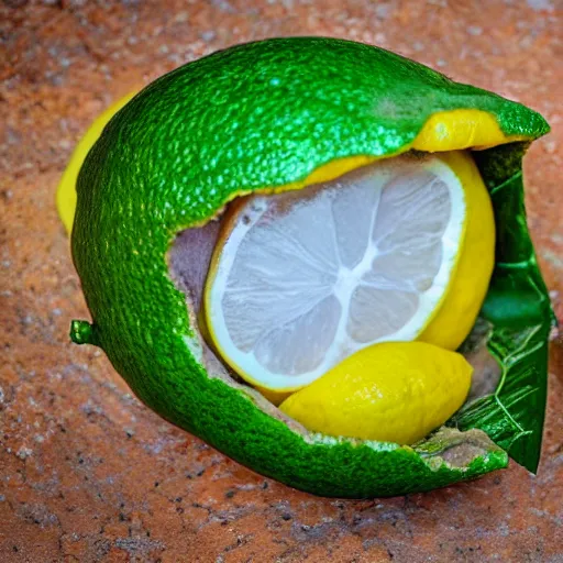 Image similar to a monster lemon, photograph, 8k,