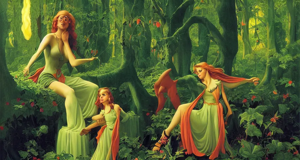 Image similar to Enchanted and magic forest, by Thomas Blackshear