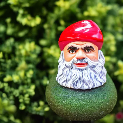 Prompt: A high-quality photo of Sajid Javid as a garden gnome, glazed, glossy, m.zuiko 75mm, f 1.8, 1/400, RAW, unedited, 8K, high quality,