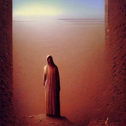 Prompt: finally, brothers and sisters, whatever is true, whatever is noble, whatever is right, whatever is pure, whatever is lovely, whatever is admirable - - if anything is excellent or praiseworthy - - think about such things, beksinski