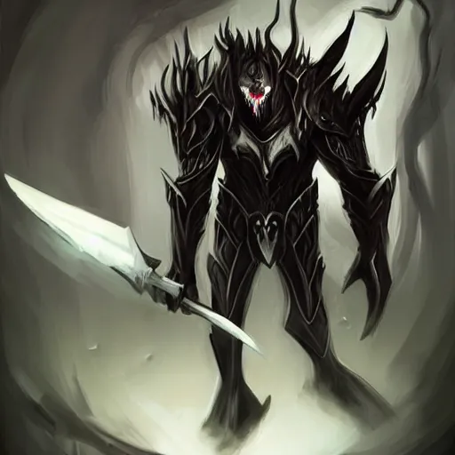 Image similar to shadowknight archfiend, digital art, concept art, cute, adorable, endearing, sweet