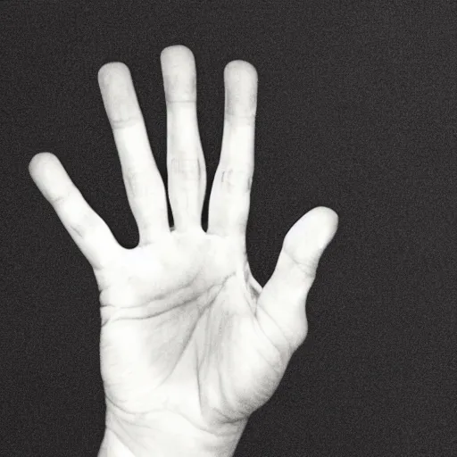 Prompt: a hand with five fingers