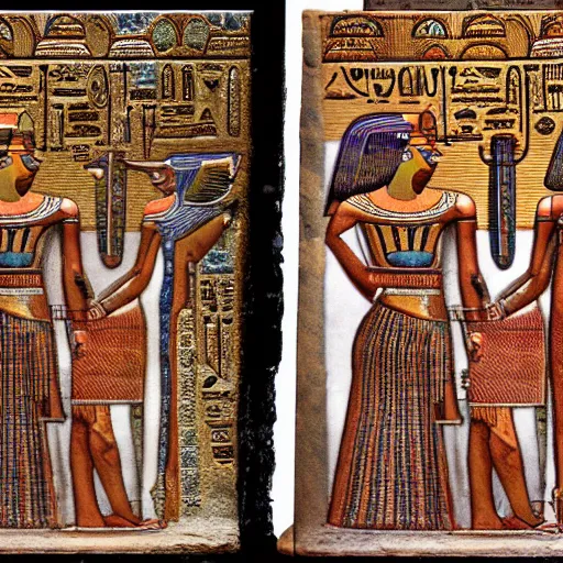 Prompt: stereogram of the pryamids of egypt