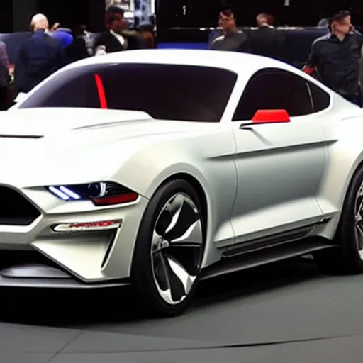 Prompt: the new ford mustang bus concept car, press photos, highly detailed