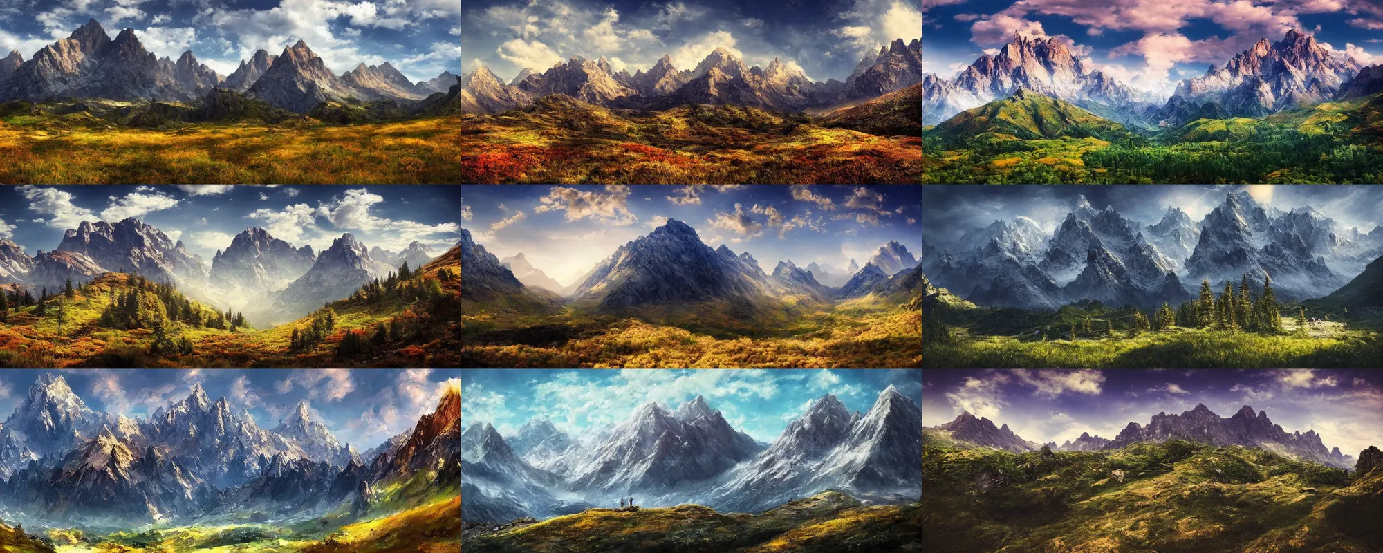 Prompt: beautiful landscape concept art mountains nature