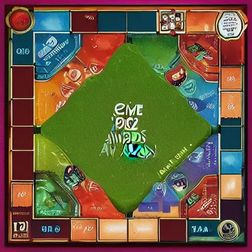 Image similar to game board that won the most awards in 2 0 2 2, fantasy, with dice, epic, cinematic, thriller