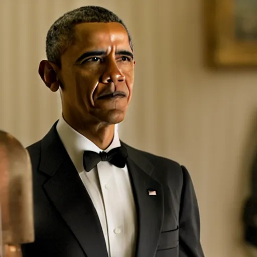 Prompt: Movie still of Barack Obama in Westworld