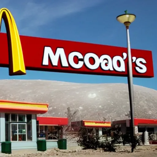 Image similar to mcdonald's on the moon