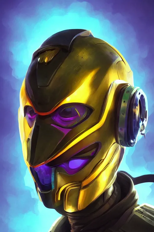 Image similar to epic mask helmet robot ninja portrait stylized as fornite style game design fanart by concept artist gervasio canda, behance hd by jesper ejsing, by rhads, makoto shinkai and lois van baarle, ilya kuvshinov, rossdraws global illumination radiating a glowing aura global illumination ray tracing hdr render in unreal engine 5