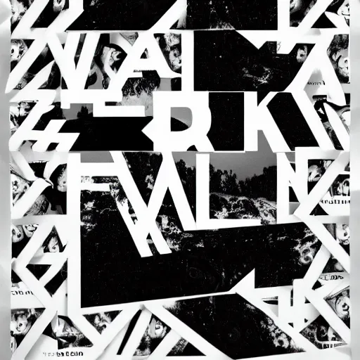 Image similar to black on white typography campaign in style of david rudnick, eric hu, guccimaze, acid, y 2 k, 4 k sharpening,