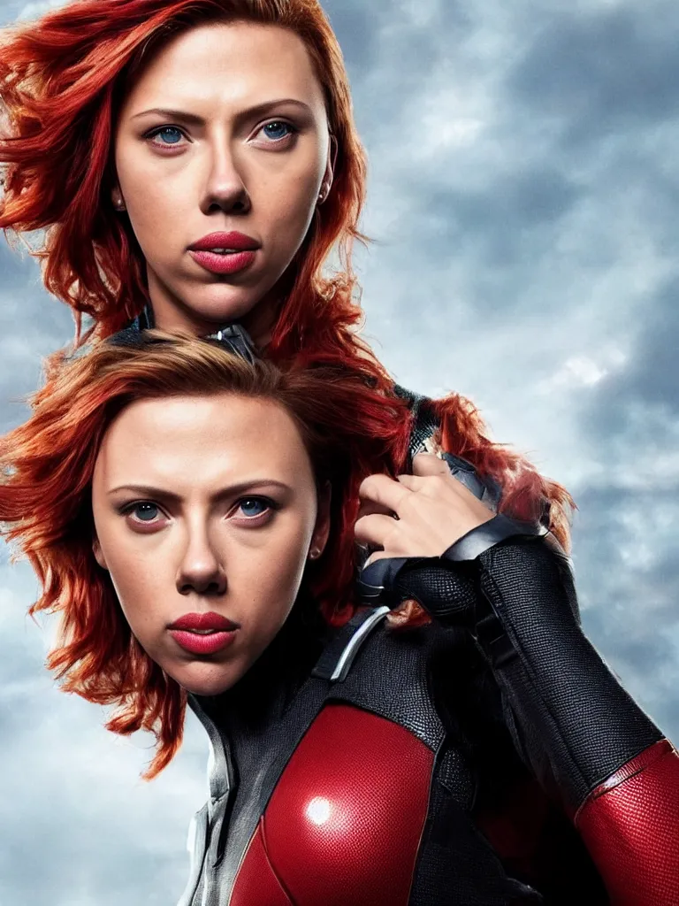 Prompt: photograph of Scarlet Johansson as a super hero, highly detailed, headshot Portrait.