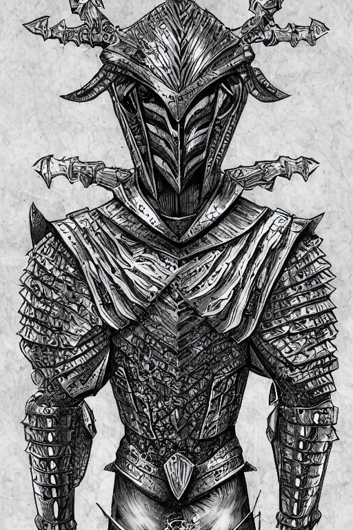 Prompt: needle armoured warrior, symmetrical, highly detailed, digital art, needle themed armour, sharp focus, trending on art station, kentaro miura manga art style