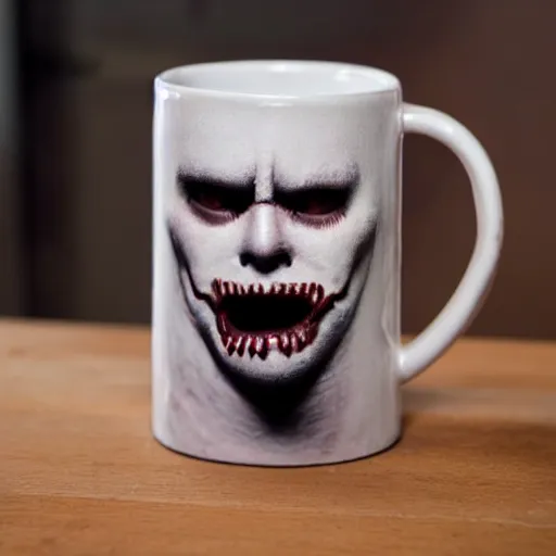 Image similar to photo of a creepy mug