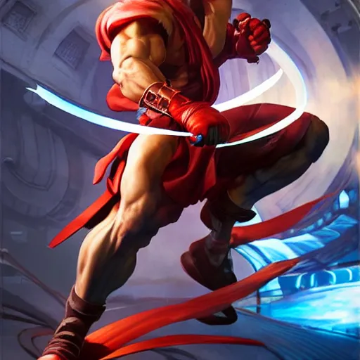 Image similar to strider hiryu as a street fighter character, cg animation, capcom, realistic, character select portrait, by artgerm, greg rutkowski, alphonse mucha, 3 d