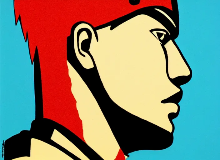 Image similar to Sideview Portrait of naruto Shepard Fairey