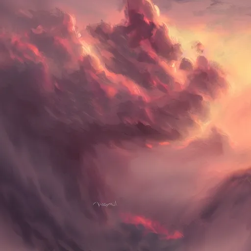 Prompt: you can send the clouds of thousand legions to our lands. no words. no letters. art by angelic hordes