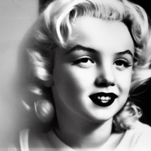 Image similar to a photo of young marilyn monroe as a girl