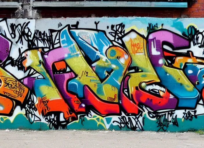 Image similar to throwup graffiti writing, wildstyle, cool, hiphop