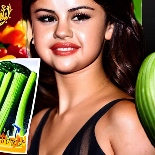 Image similar to selena gomez as celery