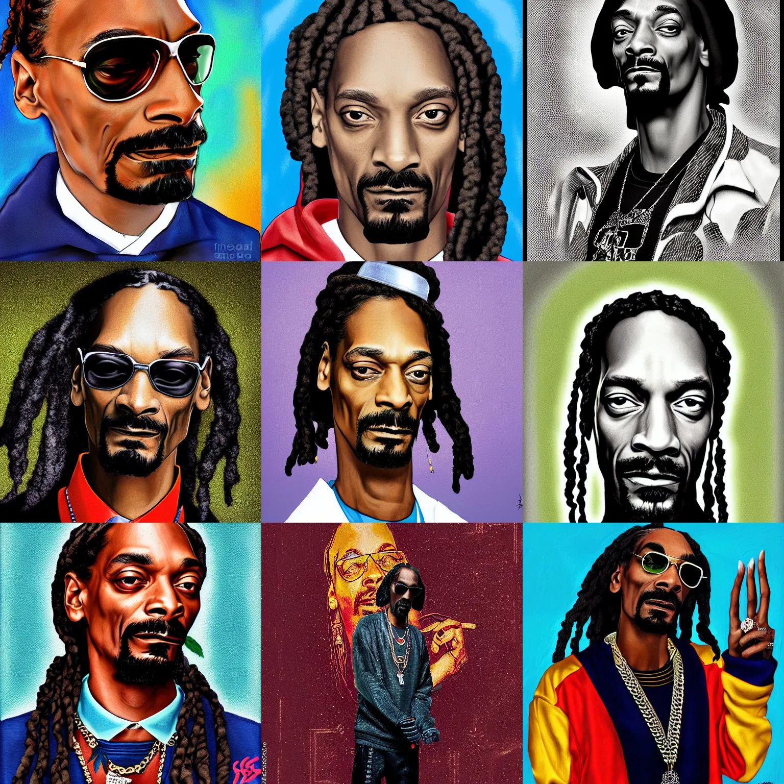 Prompt: snoop dogg by nazar noschenko