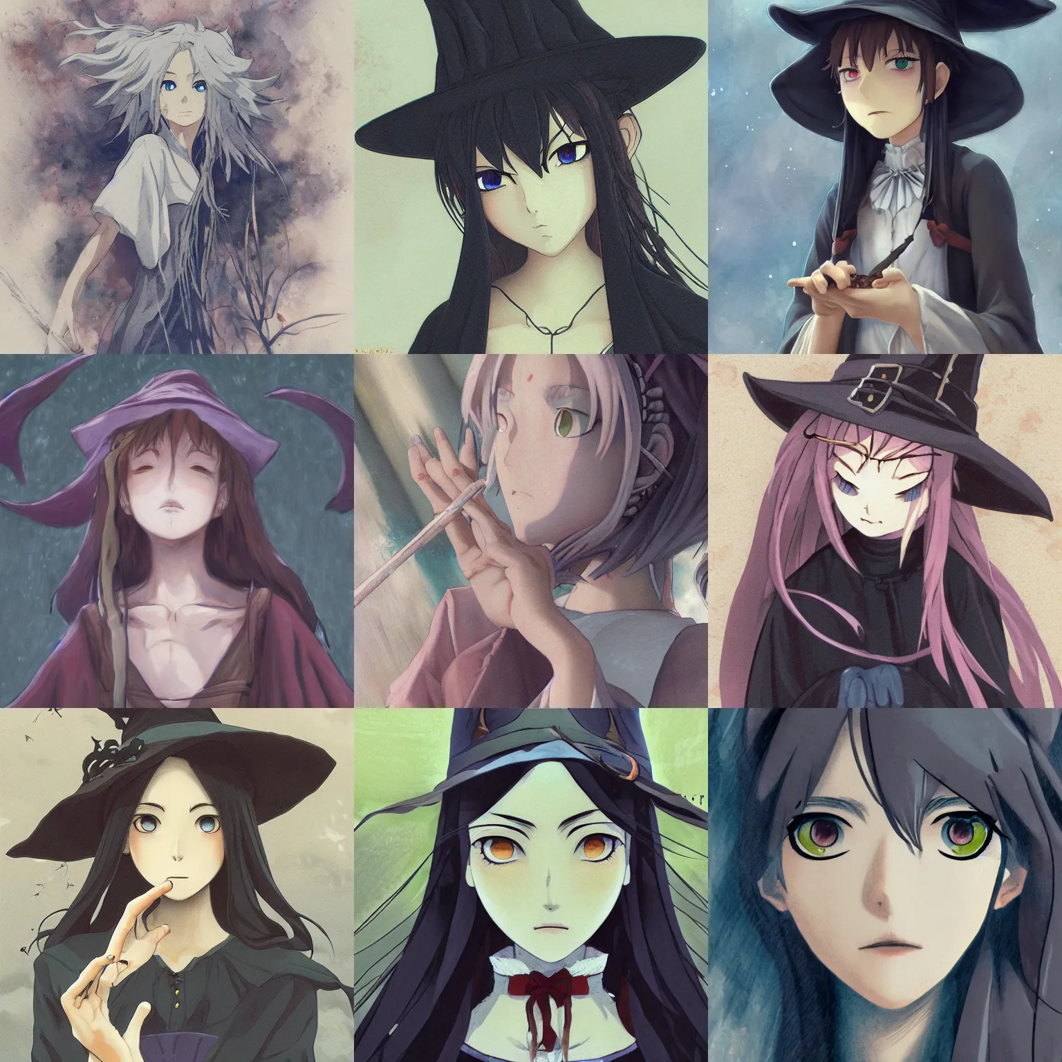 Prompt: a portrait of a witch casting a spell, finely detailed features, closeup of the face, perfect art, gapmoe yandere grimdark, trending on pixiv fanbox, painted by makoto shinkai, takashi takeuchi, studio ghibli, akihiko yoshida